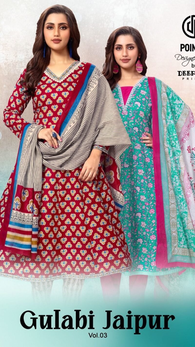 Deeptex Gulabi Jaipur Vol-3 Anarkali Kurti Set (11)