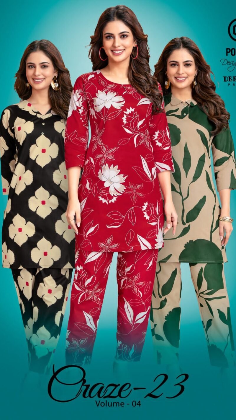 Deeptex Prints Co-ord Set Craze Vol-23 Vibrant Style (1)