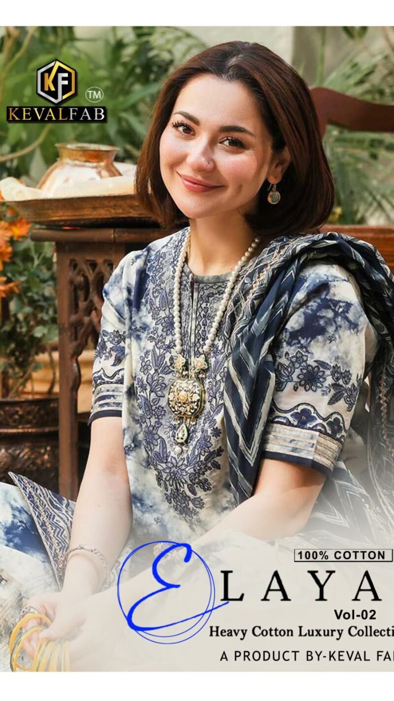 KEVAL ELAYA VOL-2 Heavy Cotton Print Suit by KEVAL FAB