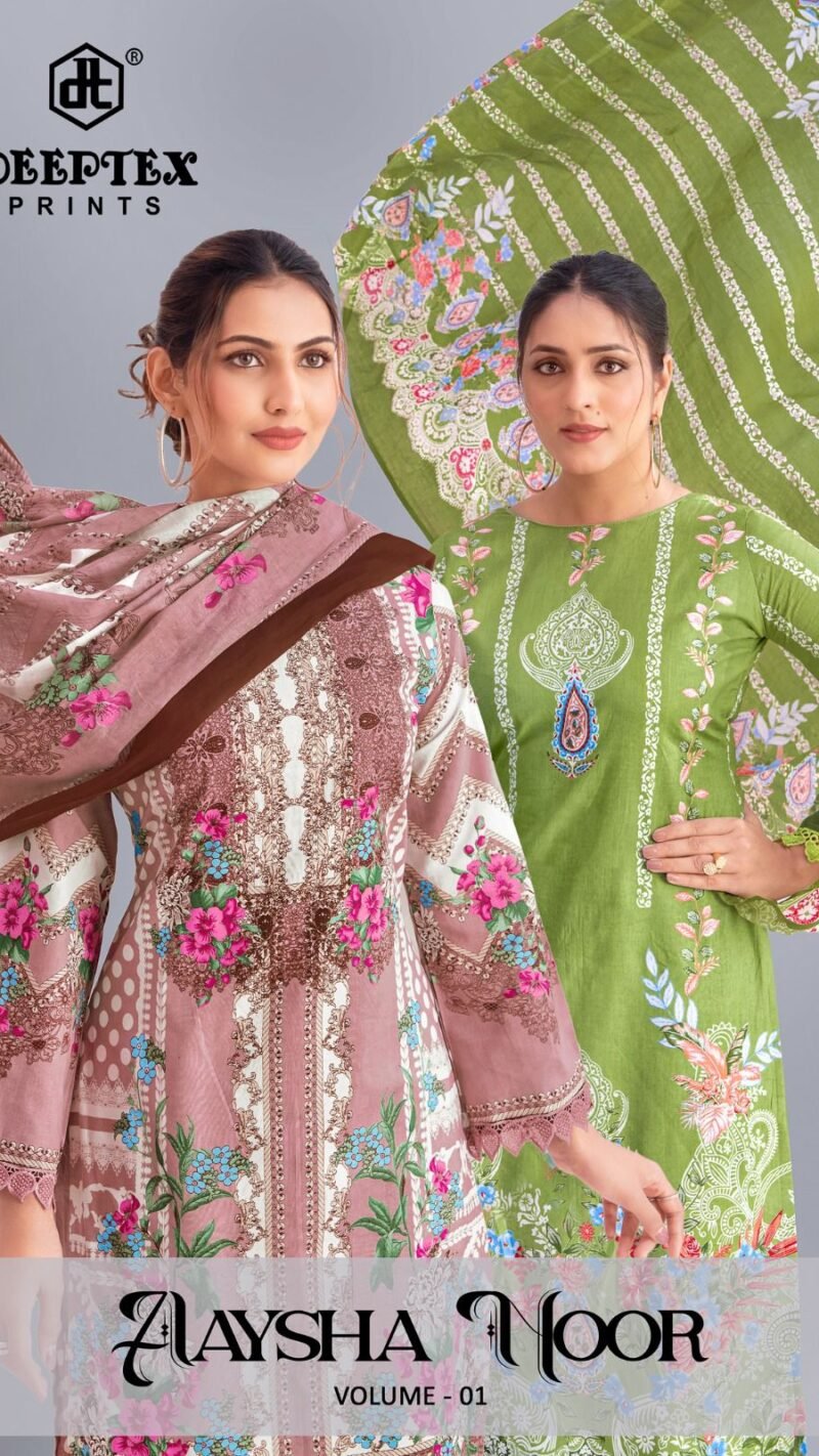 DEEPTEX Aaisha Noor Vol-1 Cotton Suit with Lace Work