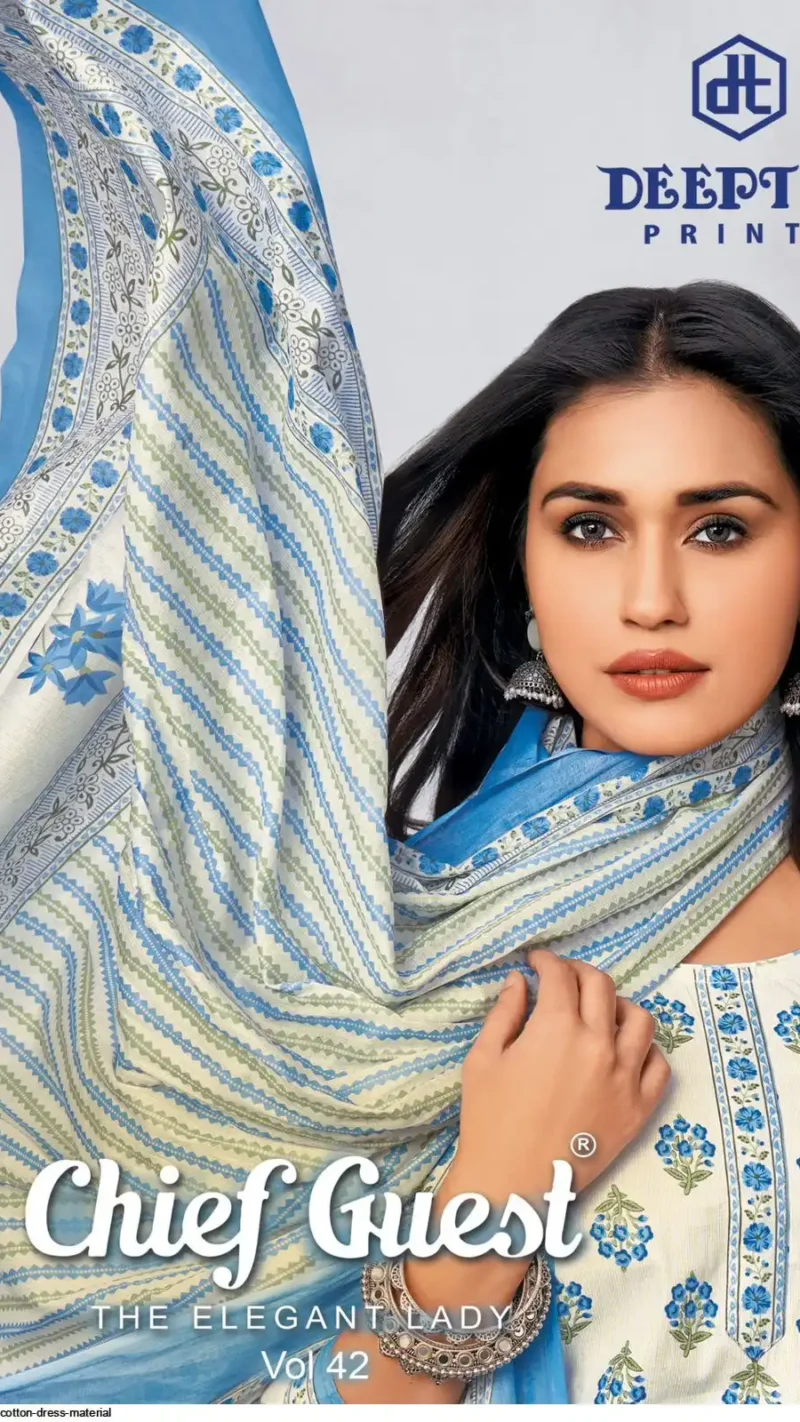 Chief Guest Vol-42 Cotton Dress Material Set