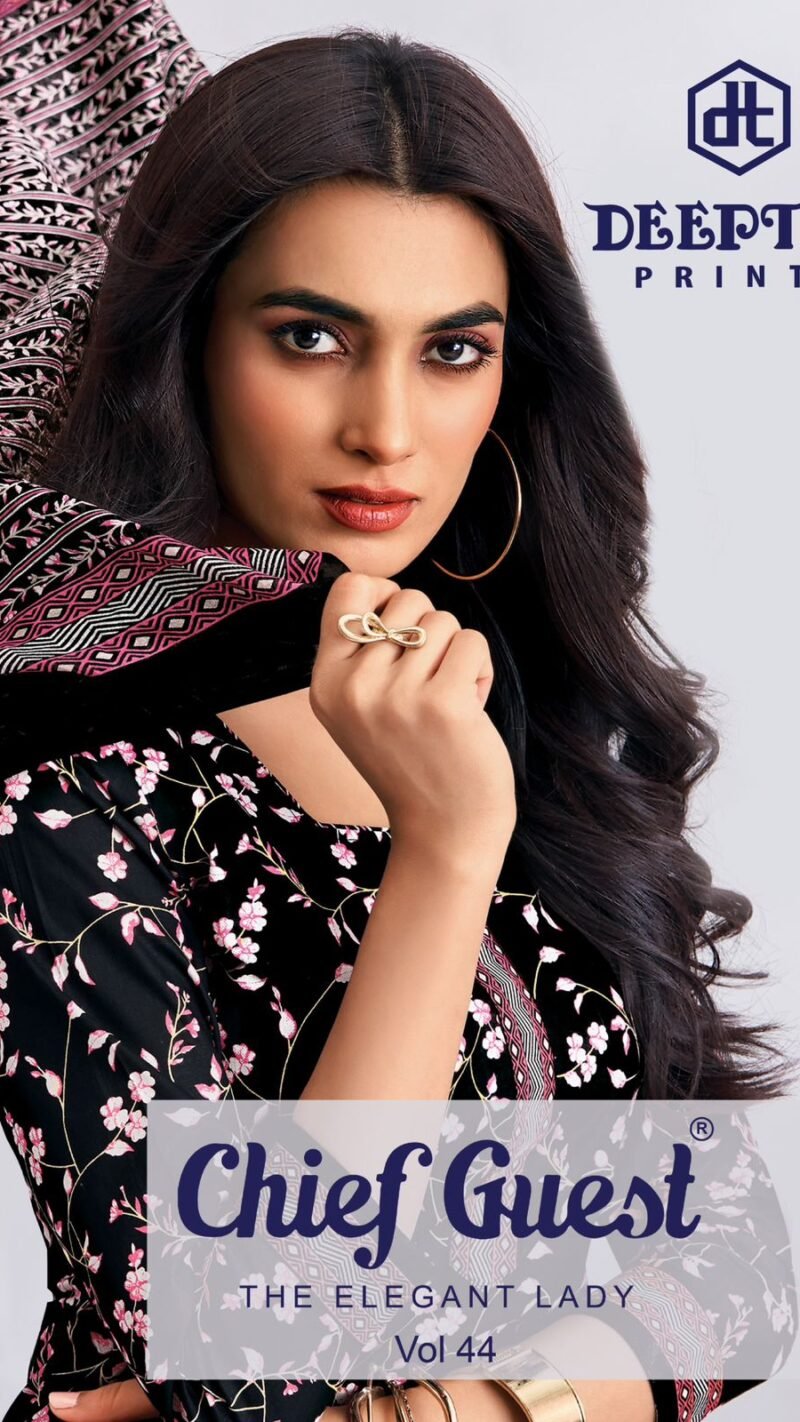 Complete catalogue overview of Deeptex Chief Guest Vol 44 heavy cotton printed dress materials.